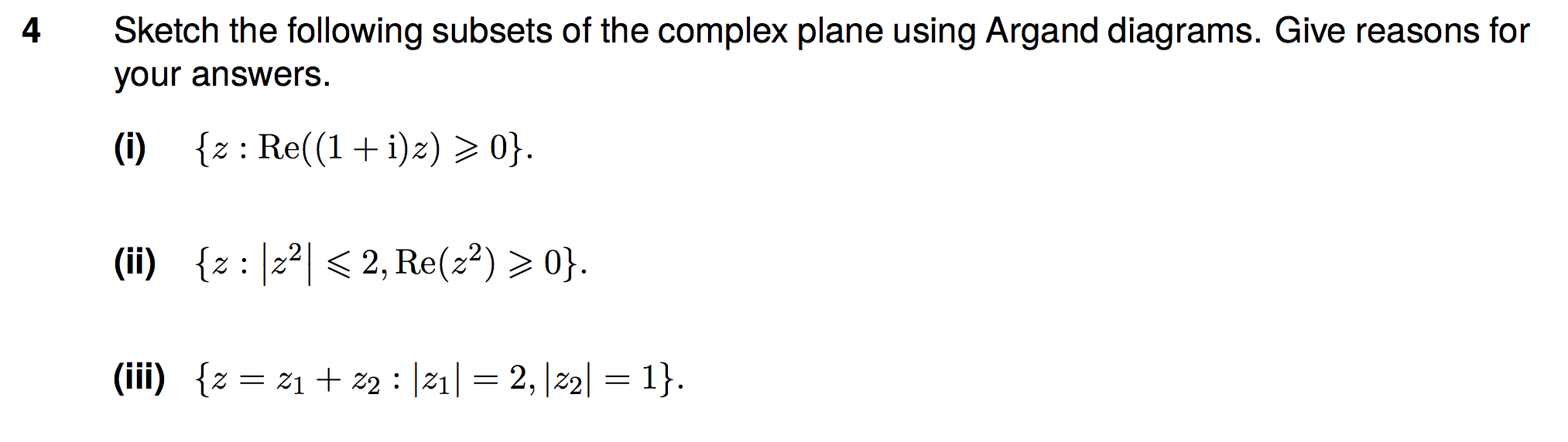 Polar Representation of Complex Number on a Argand Plane